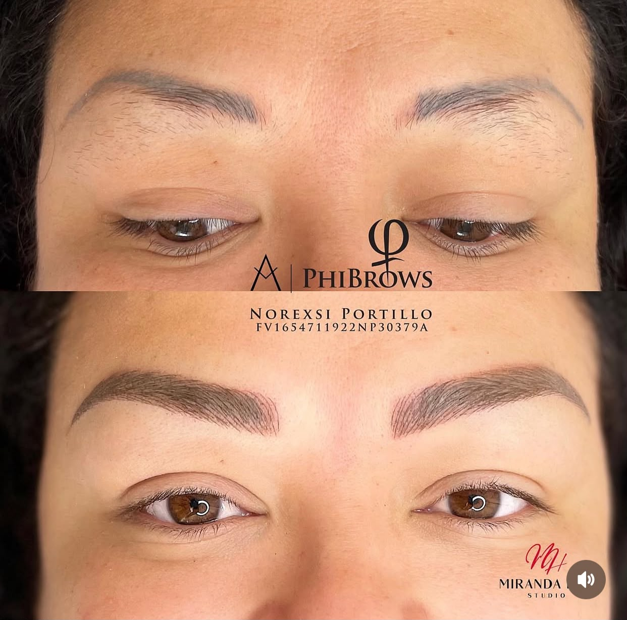 Antes y después de nuestro trabajo de Cover de cejas: reformulación de un diseño anterior